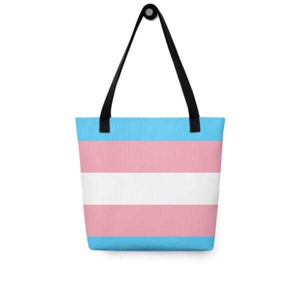 Tote Bag with Transgender Flag Colors - Image 4