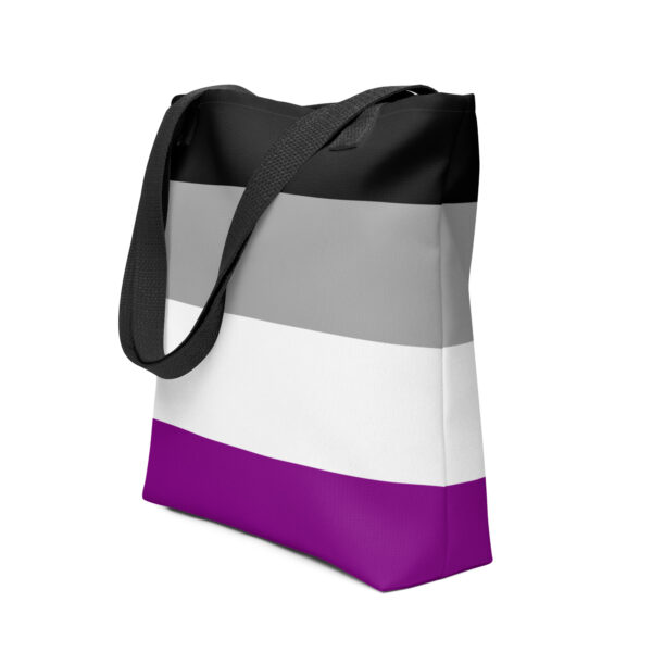 Tote Bag with Asexual Flag Colors