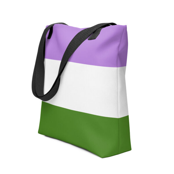 Tote Bag with Genderqueer Flag Colors