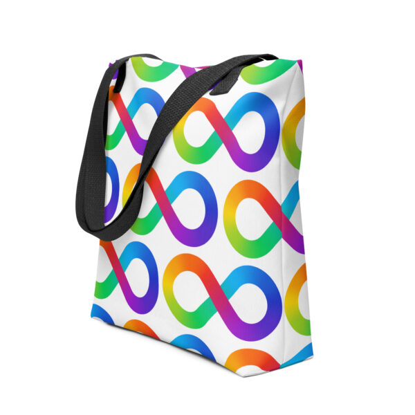 Tote Bag with Neurodiversity Design (Rainbow Infinity Symbol)