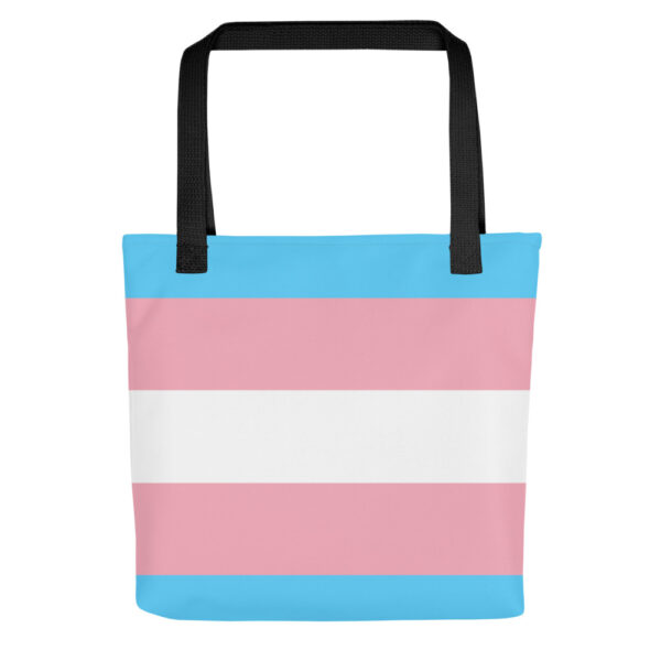 Tote Bag with Transgender Flag Colors - Image 3