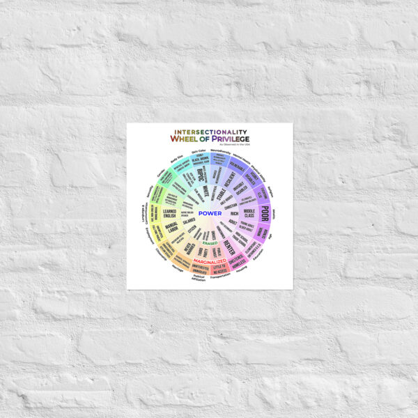 Intersectionality: Wheel of Privilege 14″×14″ Poster