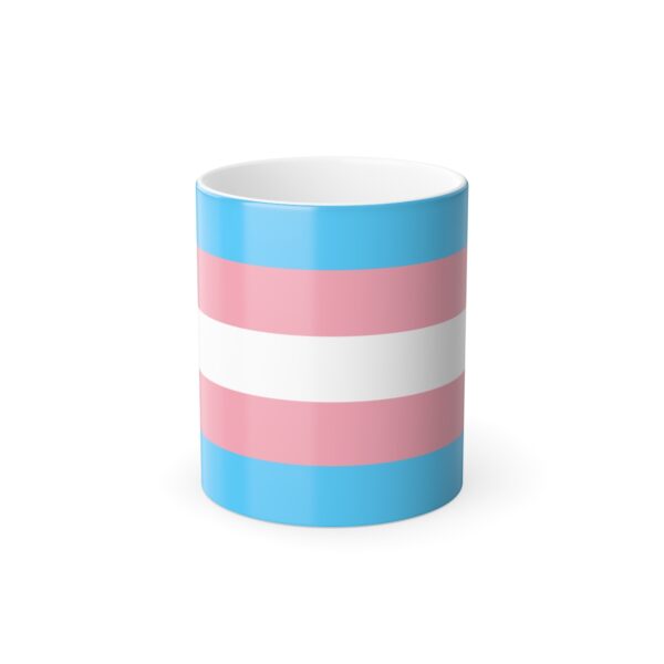 Color Morphing Mug with Transgender Flag Colors, 11oz - Image 2