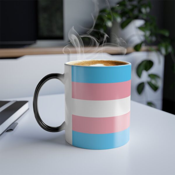 Color Morphing Mug with Transgender Flag Colors, 11oz - Image 7