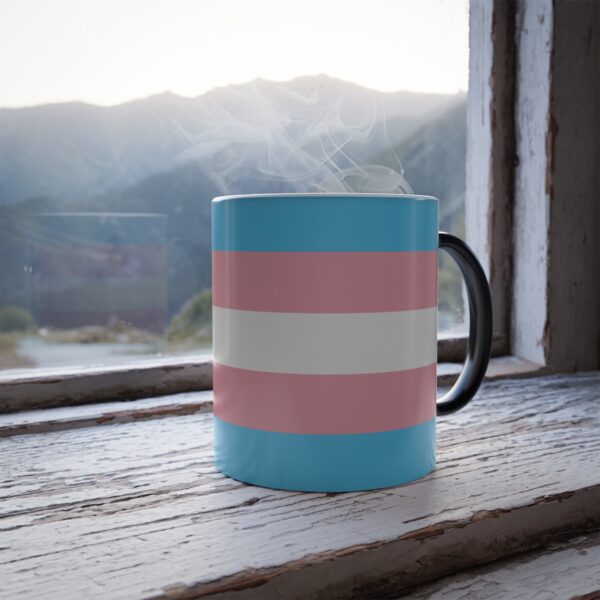 Color Morphing Mug with Transgender Flag Colors, 11oz - Image 8