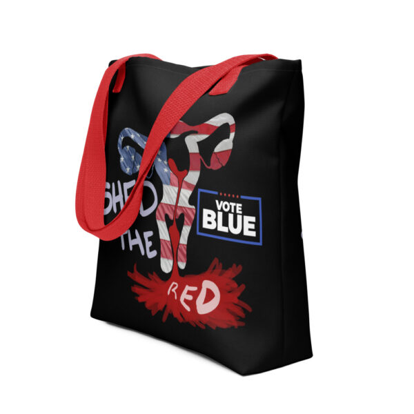 Shed the Red - Vote Blue! Tote Bag (Dark)