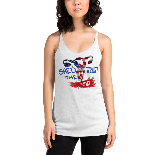 Shed the Red - Vote Blue! Racerback Tank Top (Light)