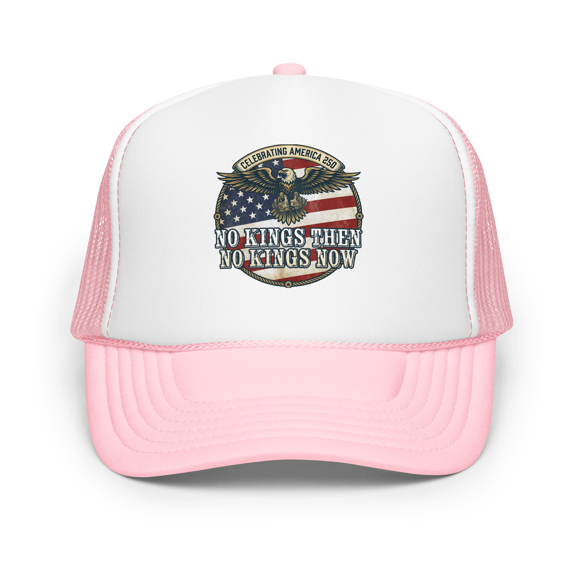 America 250: No Kings Then, No Kings Now! Foam Trucker Hat - Image 4