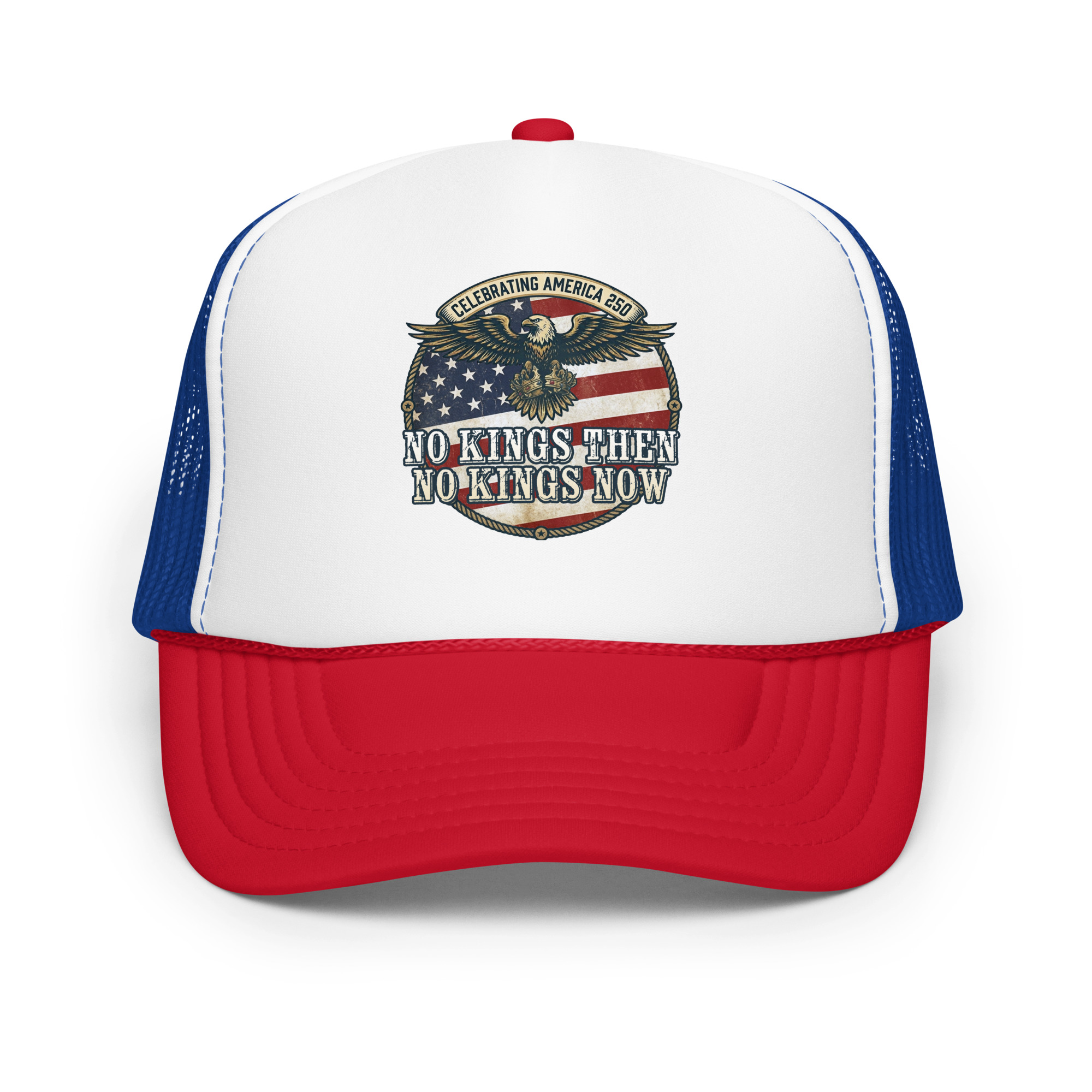 America 250: No Kings Then, No Kings Now! Foam Trucker Hat - Image 5